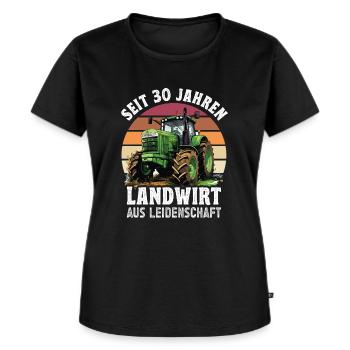 Landwirt aus Leidenschaft Traktor 30 Geburtstag - Frauen Premium Bio T-Shirt - Schwarz - Vorne - Selfina (174cm)