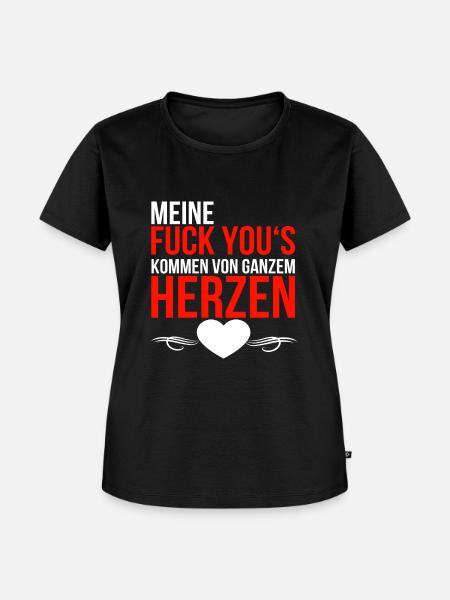 Fuck you - Frauen Premium Bio T-Shirt - Schwarz
