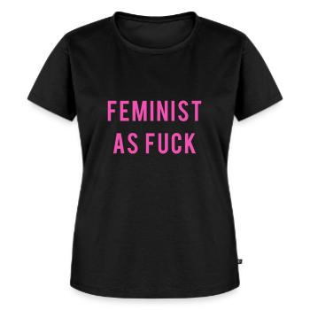 Feminism Gift for Men Fun Fuck Quote Feminist - Women's Premium Organic T-shirt - black - Front - Selfina (174cm)
