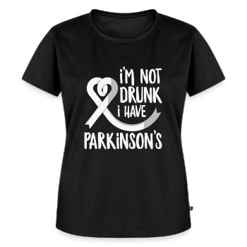 Ich bin nicht betrunken Ich habe Parkinson Lustig Parkinson - Frauen Premium Bio T-Shirt - Schwarz - Vorne - Selfina (174cm)