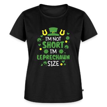 Funny I'm not short I'm leprechaun size - Women's Premium Organic T-shirt - black - Front - Selfina (174cm)