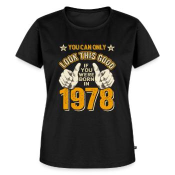 Birthday 1978 Born in 1978 born in 1978 - Women's Premium Organic T-shirt - black - Front - Selfina (174cm)
