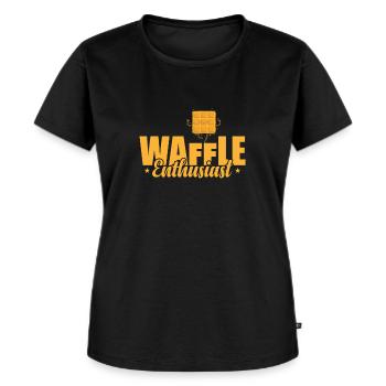 Waffle Enthusiast Snack Gebäck Bäcker - Frauen Premium Bio T-Shirt - Schwarz - Vorne - Selfina (174cm)