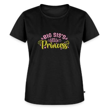 La petite princesse de Big Sis - T-shirt Premium bio Femme - noir - Devant - Selfina (174cm)