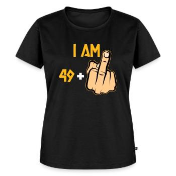 50. Geburtstag - Frauen Premium Bio T-Shirt - Schwarz - Vorne - Selfina (174cm)