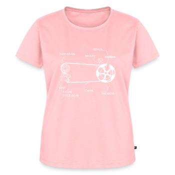 Chaîne de vélos - T-shirt Premium bio Femme - rose - Devant - AI Model Female 172 dark (172cm)