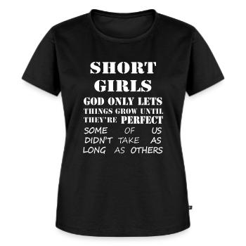 Kleine Mädchen - Frauen Premium Bio T-Shirt - Schwarz - Vorne - Selfina (174cm)
