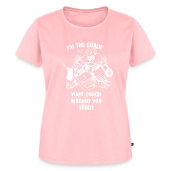 Eishockey Torwart - Frauen Premium Bio T-Shirt - Rosa - Vorne - AI Model Female 172 dark (172cm)