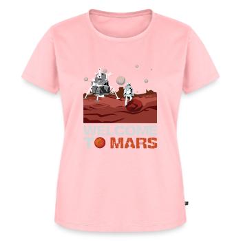 Mars Bienvenue - T-shirt Premium bio Femme - rose - Devant - AI Model Female 172 dark (172cm)