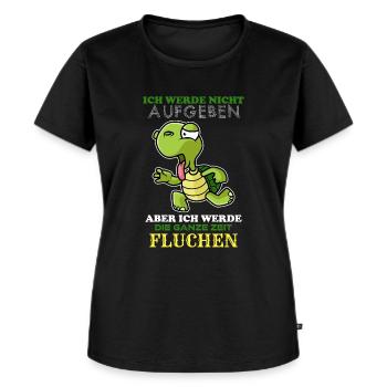 Lahme Schildkröte Fitness Lustig - Frauen Premium Bio T-Shirt - Schwarz - Vorne - Selfina (174cm)