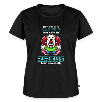 Kompletter Zirkus - Frauen Premium Bio T-Shirt - Schwarz - Vorne - Selfina (174cm)