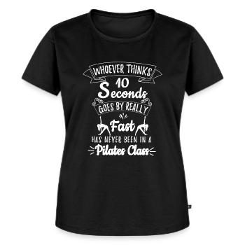 Pilates hour funny - Women's Premium Organic T-shirt - black - Front - Selfina (174cm)
