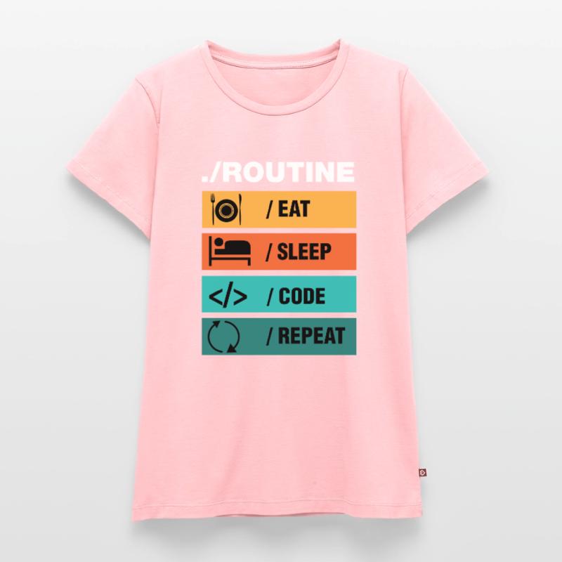 Eat Sleep Code Repeat Programmierer Frauen Premium Bio T-Shirt