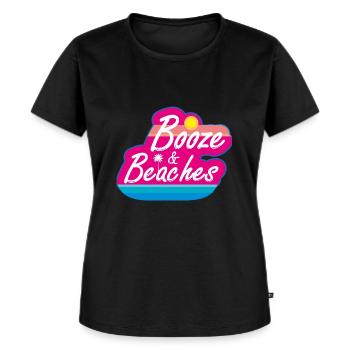 Drôle de chemise de texte de vacances à la plage d’Hawaï - T-shirt Premium bio Femme - noir - Devant - Selfina (174cm)