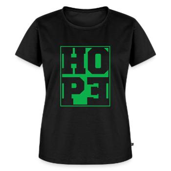 Espoir - T-shirt Premium bio Femme - noir - Devant - Selfina (174cm)