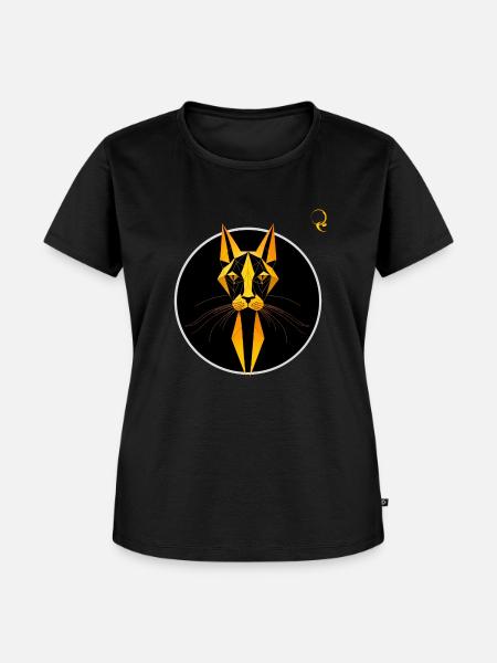 ÄGYPTISCHE KATZE - Frauen Premium Bio T-Shirt - Schwarz
