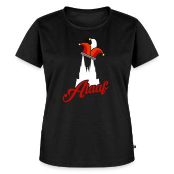 Alaaf Köln Kölsch Karneval Kölner Dom - Frauen Premium Bio T-Shirt - Schwarz - Vorne - Selfina (174cm)