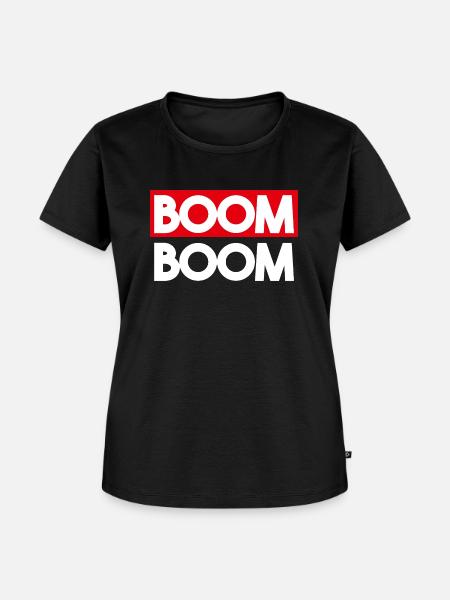 Boom Boom - Frauen Premium Bio T-Shirt - Schwarz