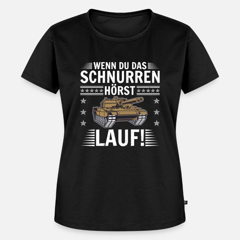 Panzer - Frauen Premium Bio T-Shirt - Schwarz