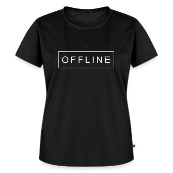 Offline Kein Signal Internet - Frauen Premium Bio T-Shirt - Schwarz - Vorne - Selfina (174cm)