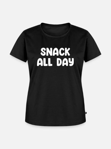 Snack All Day - Frauen Premium Bio T-Shirt - Schwarz