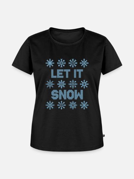 Let It Snow - Frauen Premium Bio T-Shirt - Schwarz