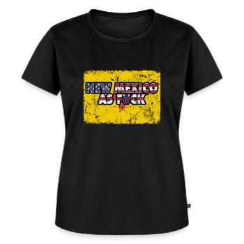 Amérique Drapeau de l’État du drapeau des États-Unis Nouveau-Mexique - T-shirt Premium bio Femme - noir - Devant - Selfina (174cm)