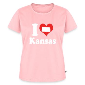 Citoyen américain État américain Amour I Coeur Kansas - T-shirt Premium bio Femme - rose - Devant - AI Model Female 172 dark (172cm)
