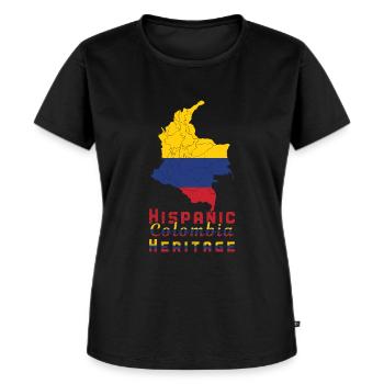 Mois du patrimoine hispanique colombien de Colombie - T-shirt Premium bio Femme - noir - Devant - Selfina (174cm)