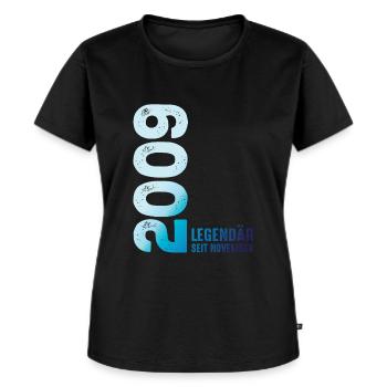 Limited Edition November 2009 Legendär Seit - Frauen Premium Bio T-Shirt - Schwarz - Vorne - Selfina (174cm)