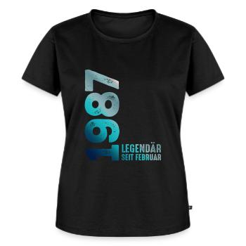 Limited Edition February 1987 Legendär Seit - Frauen Premium Bio T-Shirt - Schwarz - Vorne - Selfina (174cm)