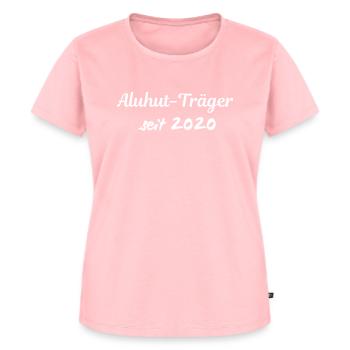 Aluhut Träger seit 2020 - Frauen Premium Bio T-Shirt - Rosa - Vorne - AI Model Female 172 dark (172cm)