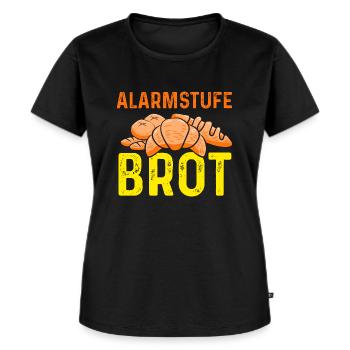 Alarmstufe Brot für Bäcker und Bäckereifachverkäuf - Frauen Premium Bio T-Shirt - Schwarz - Vorne - Selfina (174cm)