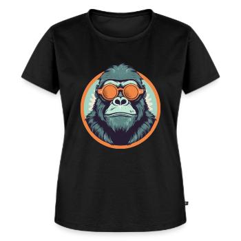 Gorilla with sunglasses, monkey, primate - Women's Premium Organic T-shirt - black - Front - Selfina (174cm)