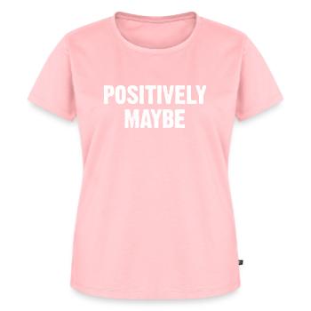 Positively Maybe - Frauen Premium Bio T-Shirt - Rosa - Vorne - AI Model Female 172 dark (172cm)