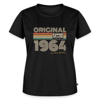 Original 1964 Jahrgang Vintage Geburtstag Retro - Frauen Premium Bio T-Shirt - Schwarz - Vorne - Selfina (174cm)
