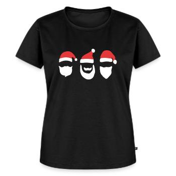 Weihnachtsman nikolaus weihnachten - Frauen Premium Bio T-Shirt - Schwarz - Vorne - Selfina (174cm)