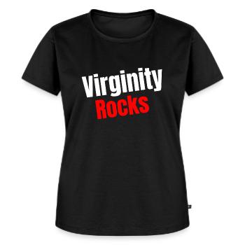 virginity rocks - Women's Premium Organic T-shirt - black - Front - Selfina (174cm)