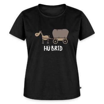Hübrid - Frauen Premium Bio T-Shirt - Schwarz - Vorne - Selfina (174cm)