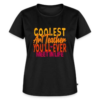 Le professeur d’art le plus cool - T-shirt Premium bio Femme - noir - Devant - Selfina (174cm)
