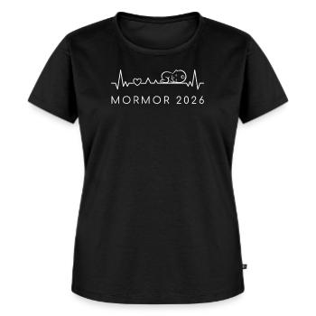 Oma 2026 Herzschlag Schwangerschaft Schwedisch - Frauen Premium Bio T-Shirt - Schwarz - Vorne - Selfina (174cm)