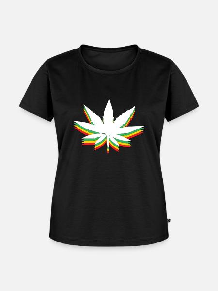 Weed Leaf - Frauen Premium Bio T-Shirt - Schwarz