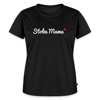 Stolze Mama - Frauen Premium Bio T-Shirt - Schwarz - Vorne - Selfina (174cm)