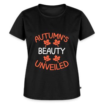 Blattpeeper Autumn Foliage Autumn Peeper - Women's Premium Organic T-shirt - black - Front - Selfina (174cm)