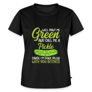 Cucumber cucumber saying for cucumber lovers - Women's Premium Organic T-shirt - black - Front - Selfina (174cm)