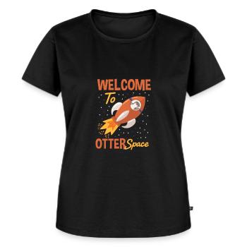 Sonnensystem Willkommen Im Otter Space - Frauen Premium Bio T-Shirt - Schwarz - Vorne - Selfina (174cm)