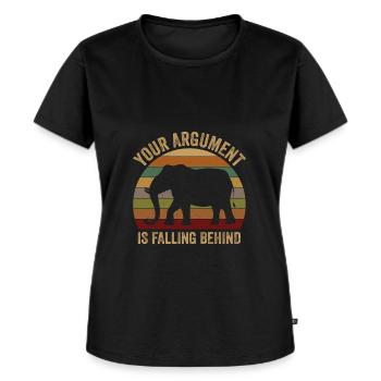 Votre argument est à la traîne d’Elefant Tarö - T-shirt Premium bio Femme - noir - Devant - Selfina (174cm)