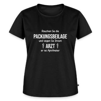 Medizinstudenten und Ärzte lustiges Shirt - Frauen Premium Bio T-Shirt - Schwarz - Vorne - Selfina (174cm)