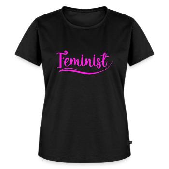Féministe - T-shirt Premium bio Femme - noir - Devant - Selfina (174cm)