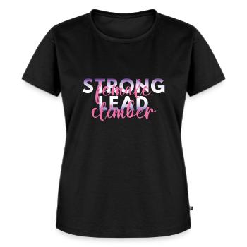 Forte grimpeuse de tête - T-shirt Premium bio Femme - noir - Devant - Selfina (174cm)